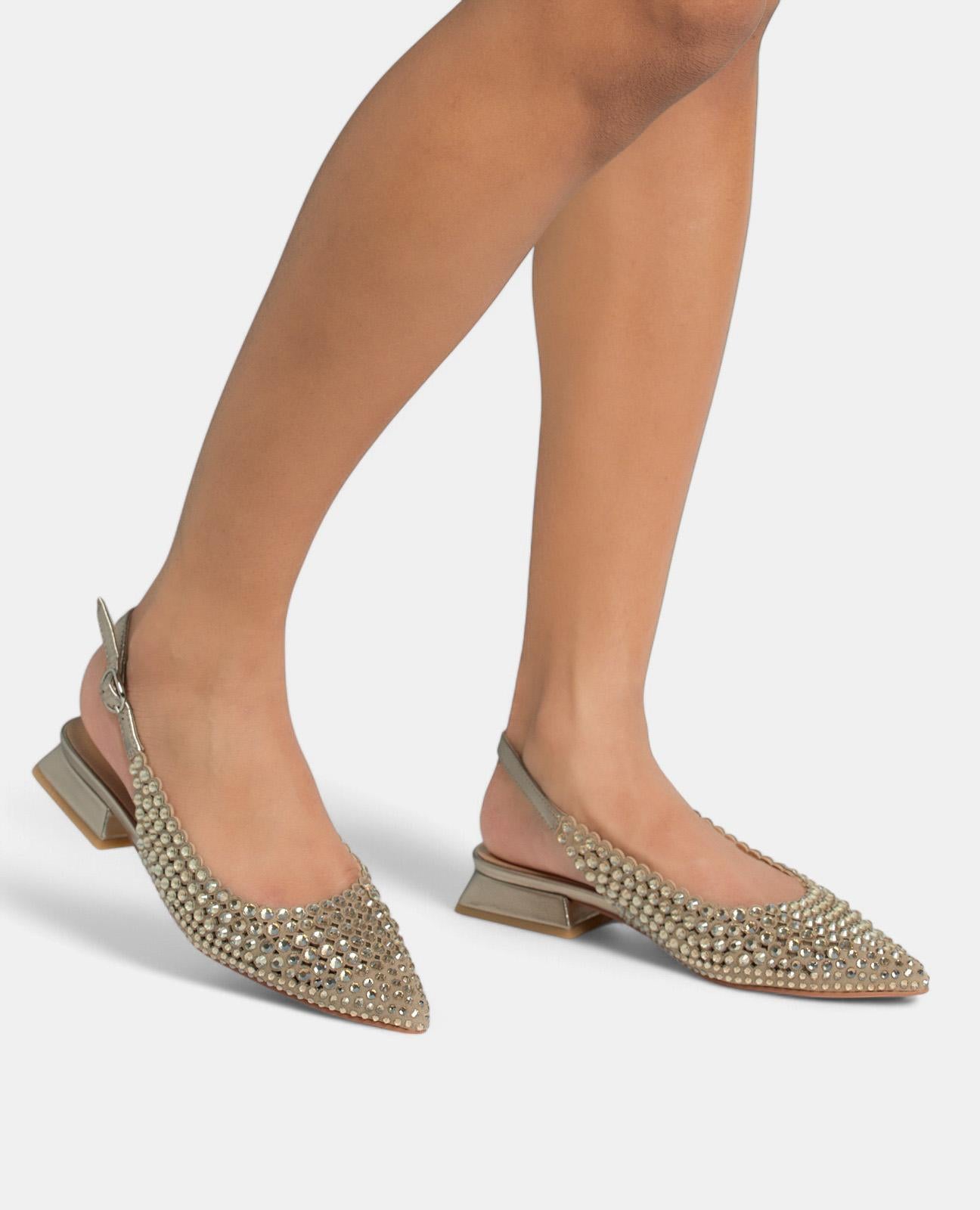 alma-en-pena-flat-shoe-details-damen-ballerina-bronze-strass-2-cm image 6