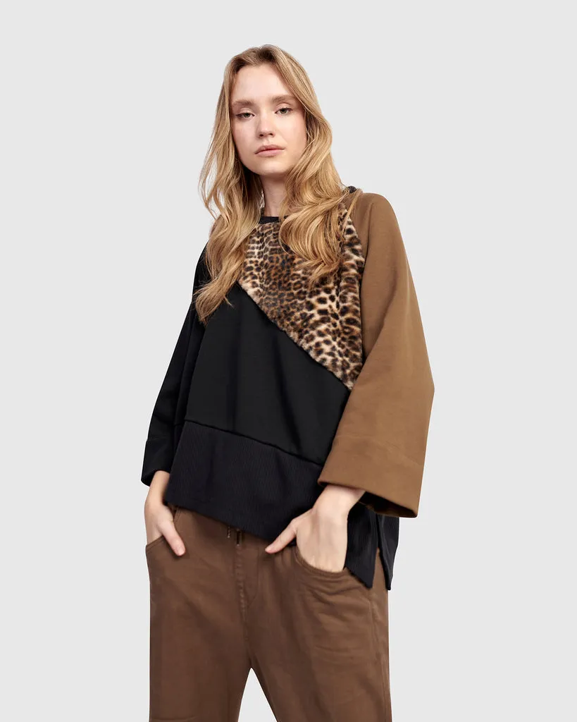 alembika-urban-wildling-crewneck-top-mix-damen-sweatshirt image 1
