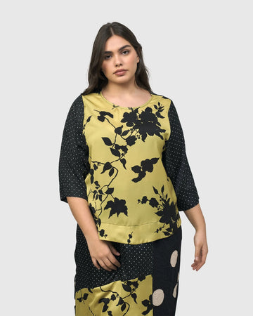 alembika-tipsy-top-damen-bluse-mix-floral-dots image 8