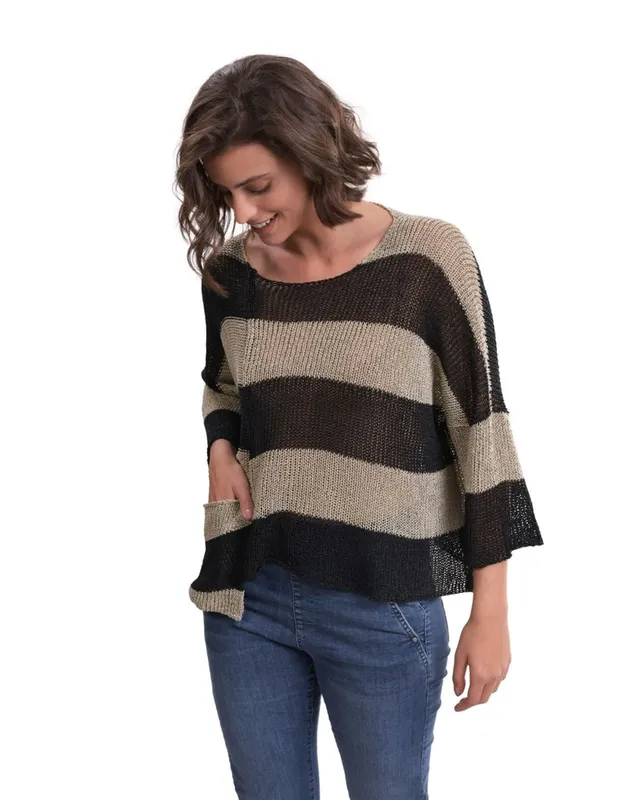 alembika-luxe-pocket-hem-pullover-stone image 1