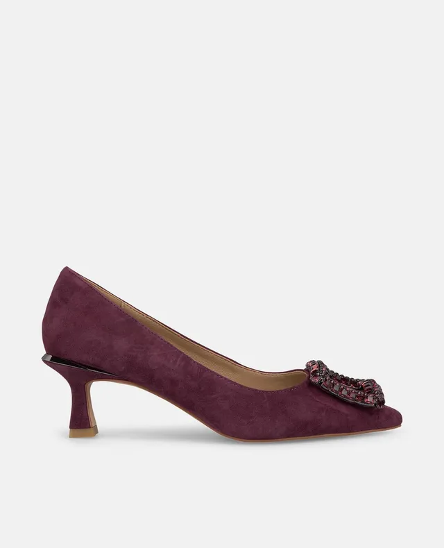 alma-en-pena-high-heel-pumps-bordeaux-mit-strass-schnalle-spitze-6-cm image 1