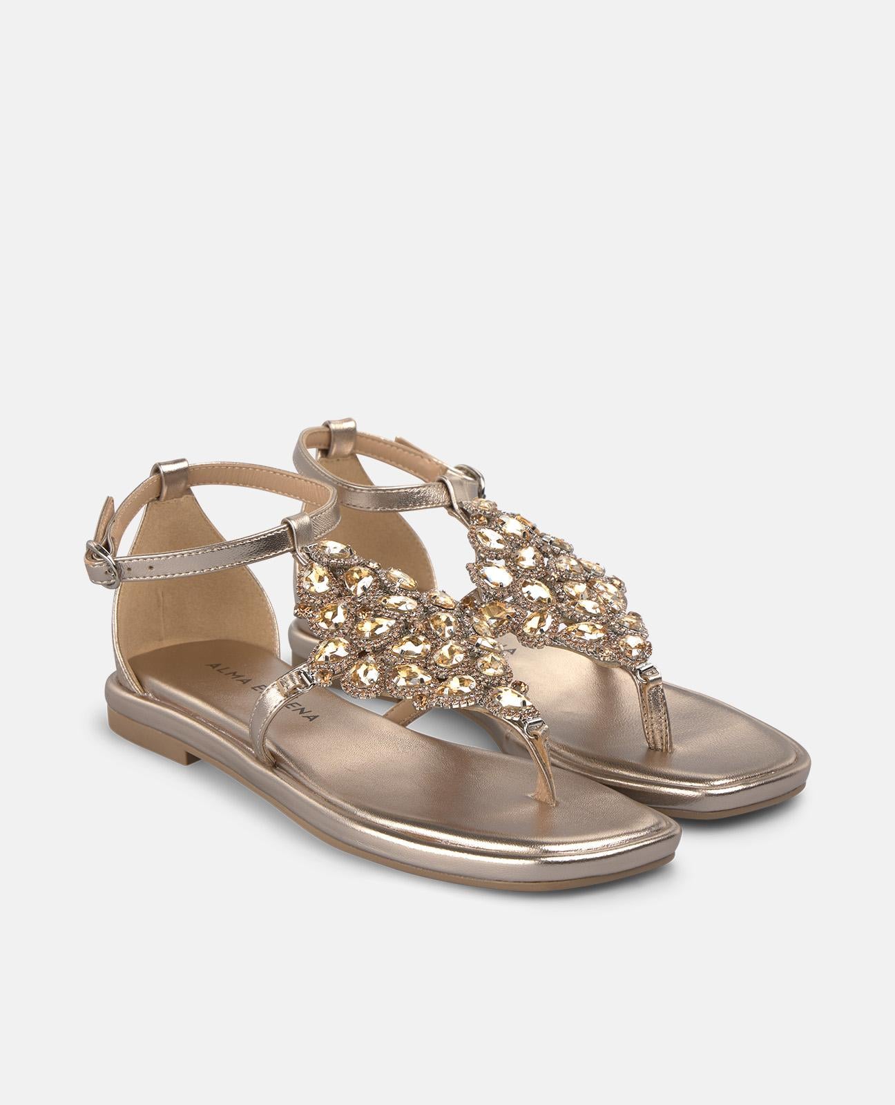 alma-en-pena-sandaletten-bronze-strass-rund-1-cm image 2