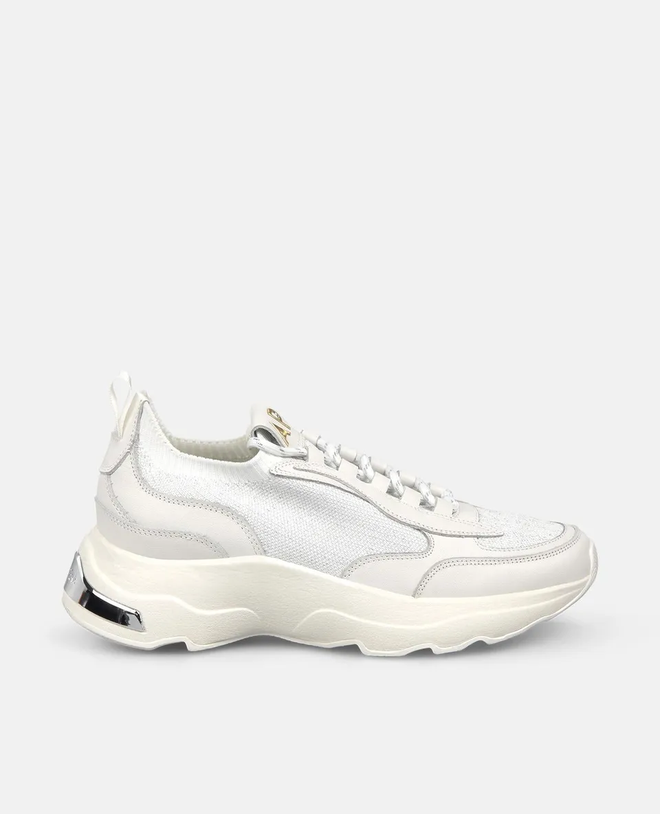 alma-en-pena-sneaker-mit-metallic-finish-wei-e-plateau-sportschuhe image 1