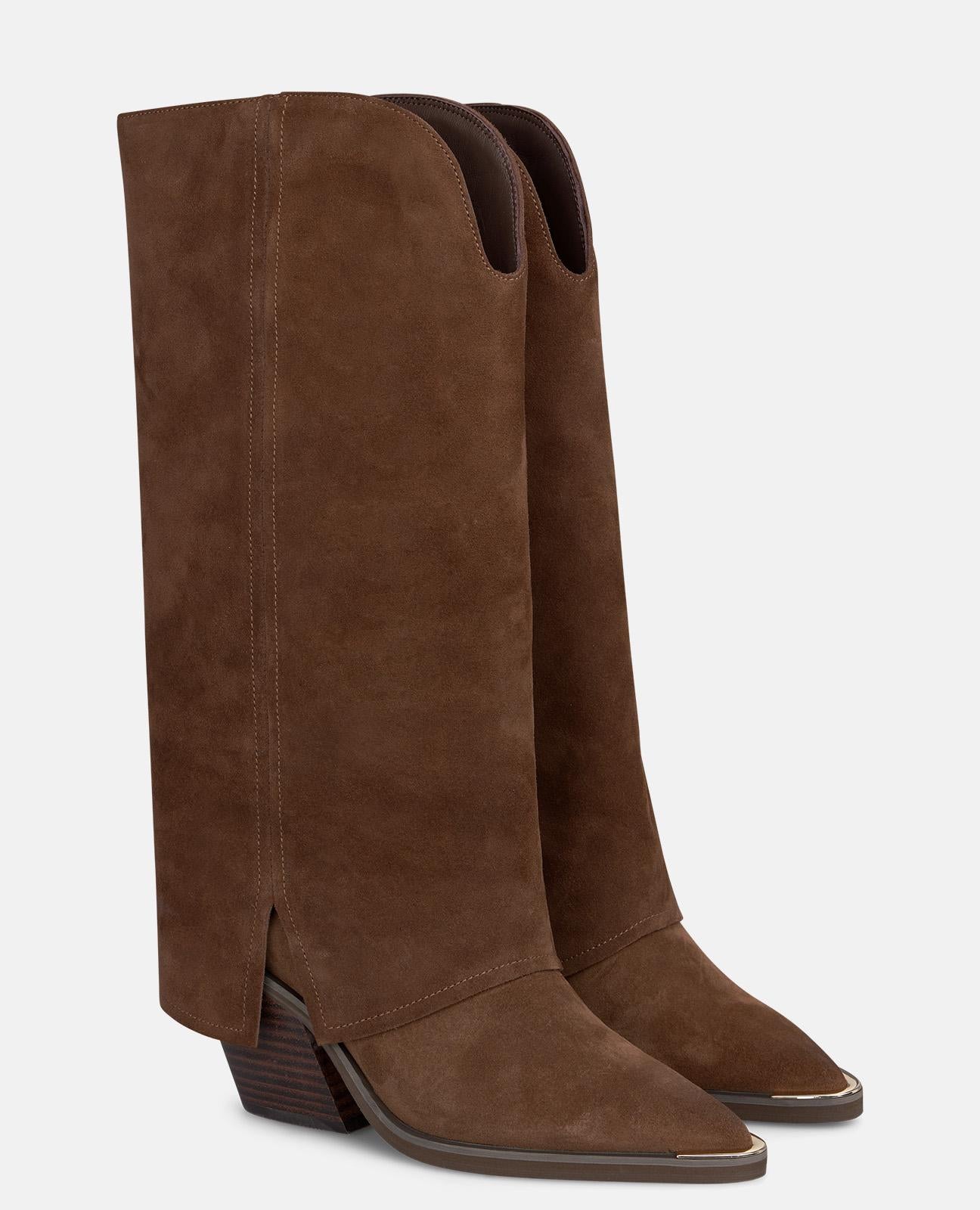 alma-en-pena-cowboystiefel-wildleder-camel-8-cm image 2