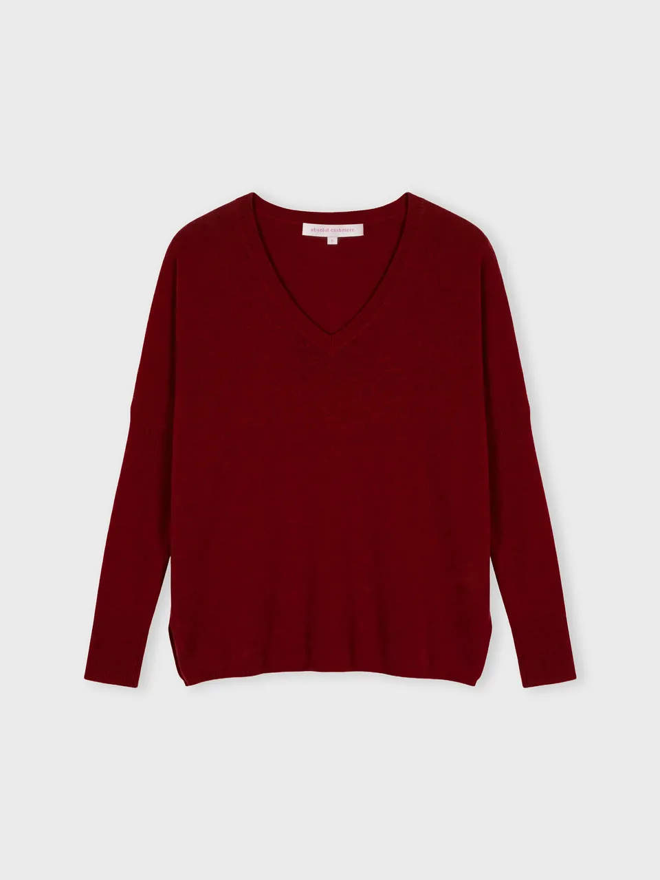 absolut-camille-pull-poncho-aus-kaschmir-mit-v-ausschnitt-deep-cherry image 1