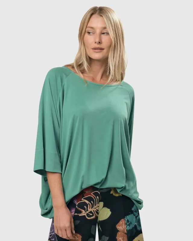 alembika-essential-favorite-cupro-blouson-top-seafoam image 1