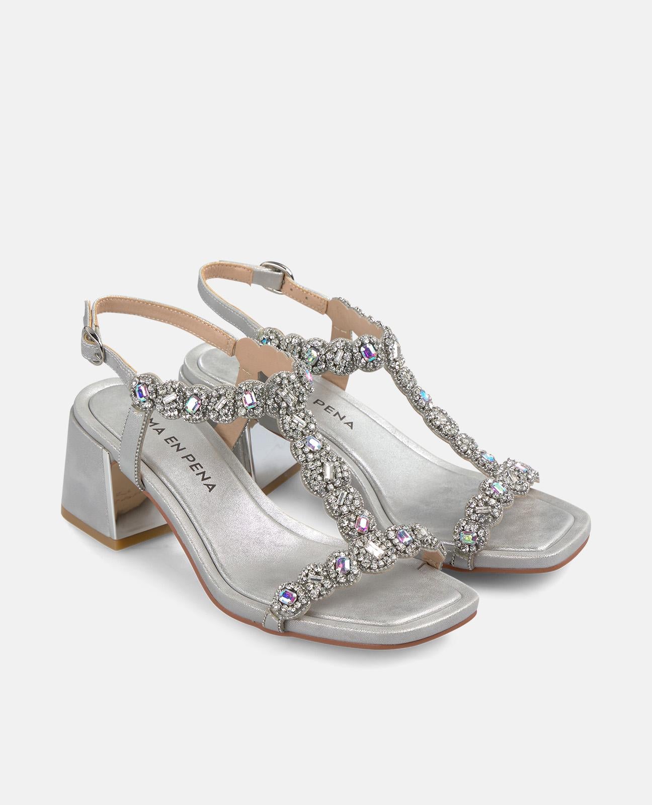 alma-en-pena-sandale-mit-strass-details-silber-absatz-6-cm image 2