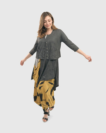 alembika-linea-crinkle-crop-cardy-jacke-schwarz image 3