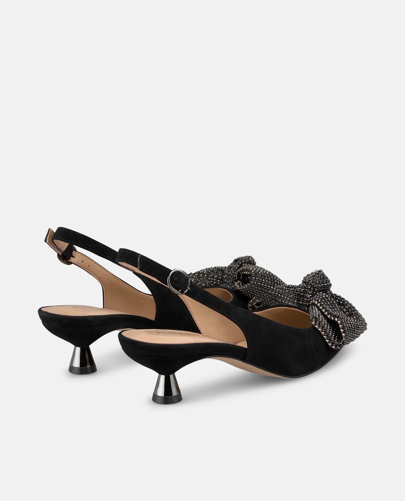 alma-en-pena-mini-bow-shoe-schwarze-slingpumps-mit-strass-schleife-4-5-cm image 3
