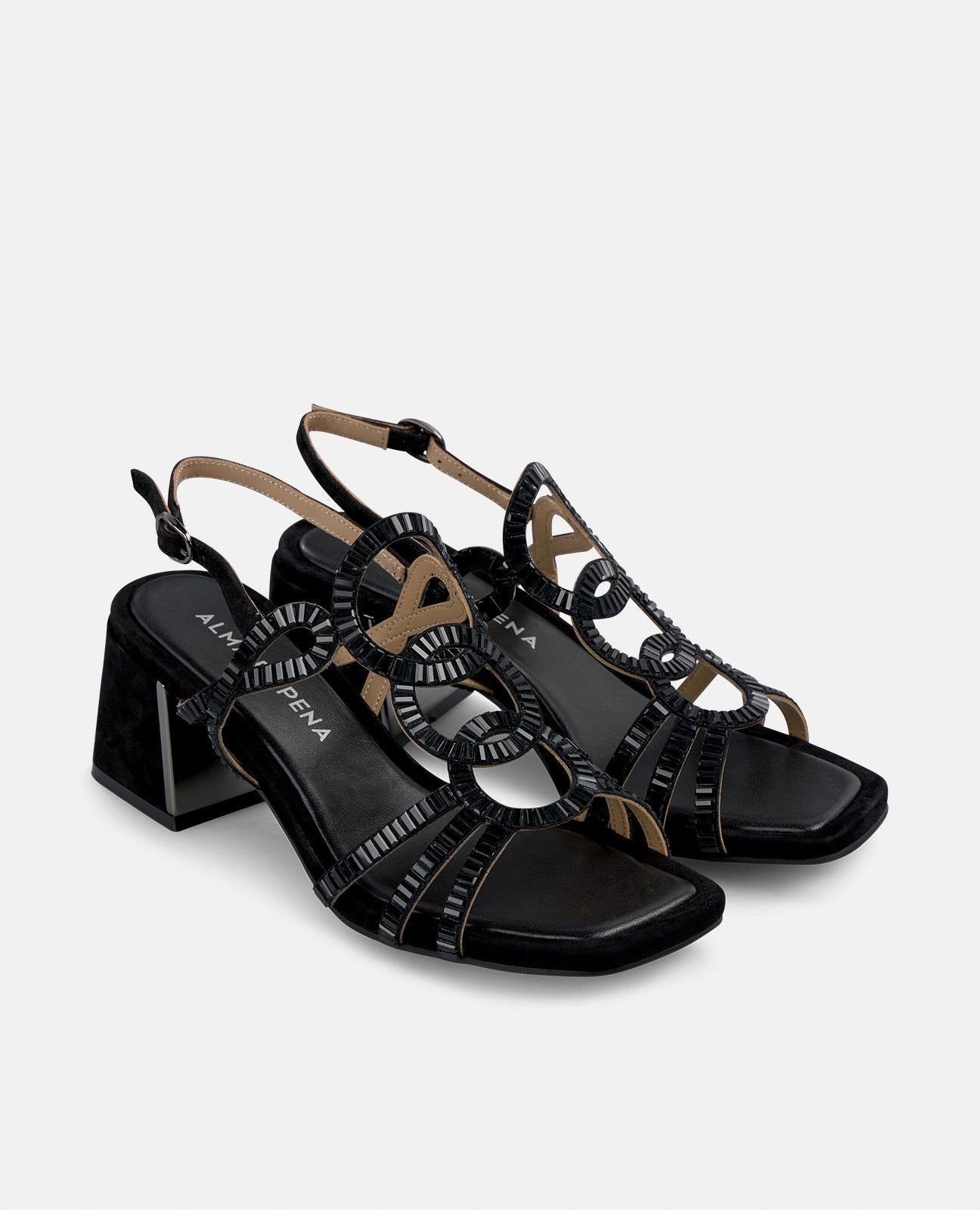 alma-en-pena-mirror-effect-heel-sandalette-schwarz-6-cm image 2