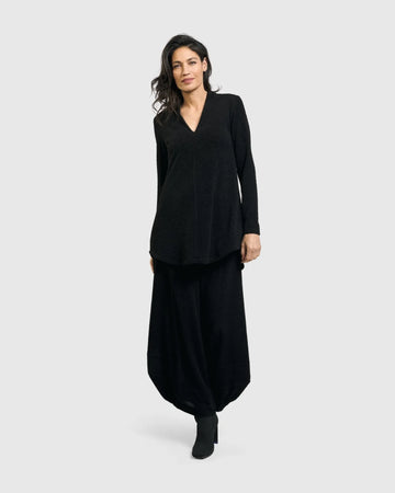 alembika-jacquard-v-neck-tunika-top-schwarz image 4