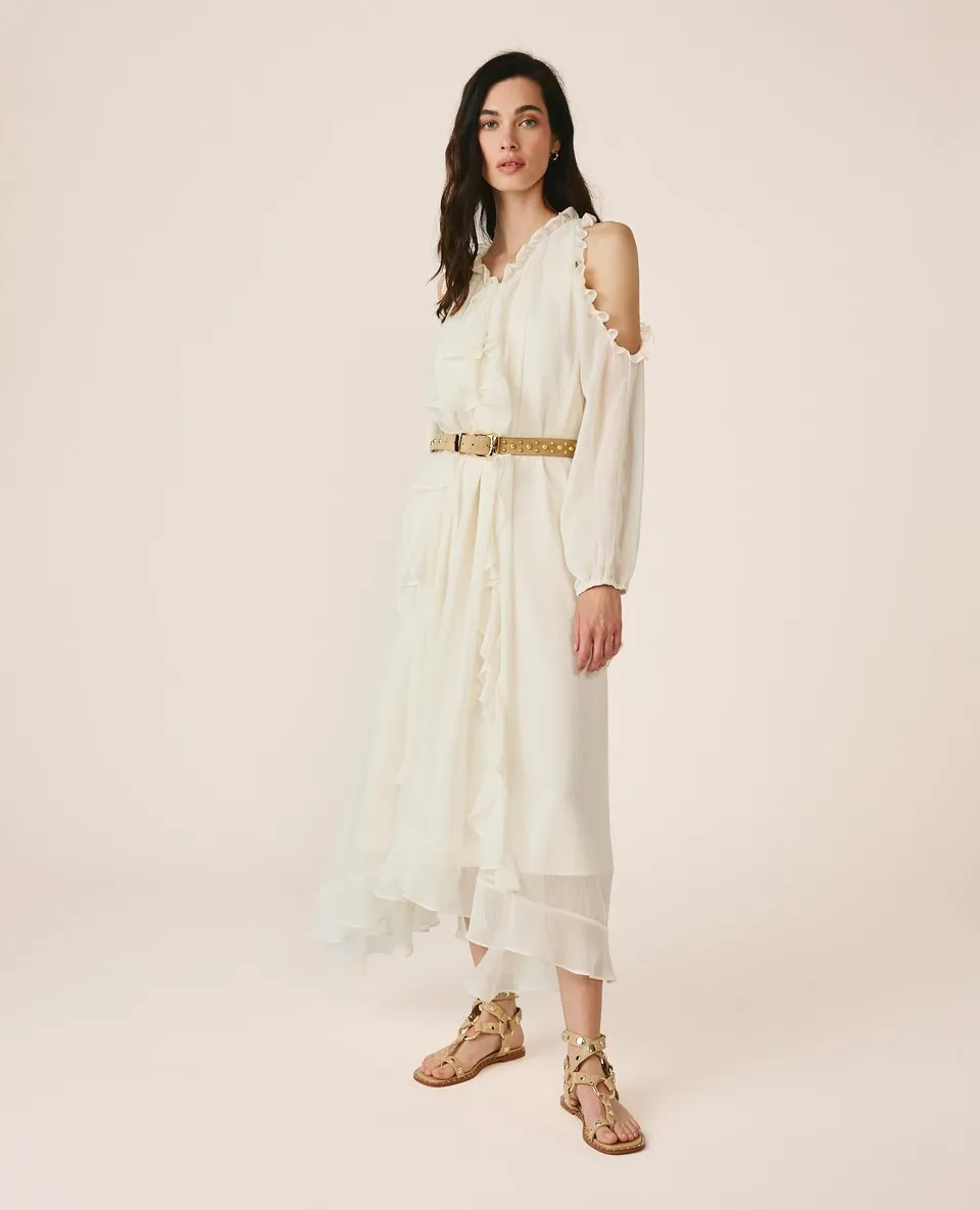 alma-en-pena-flowy-midi-dress-with-ruffles-r-schen-midikleid-off-shoulder-wei image 1