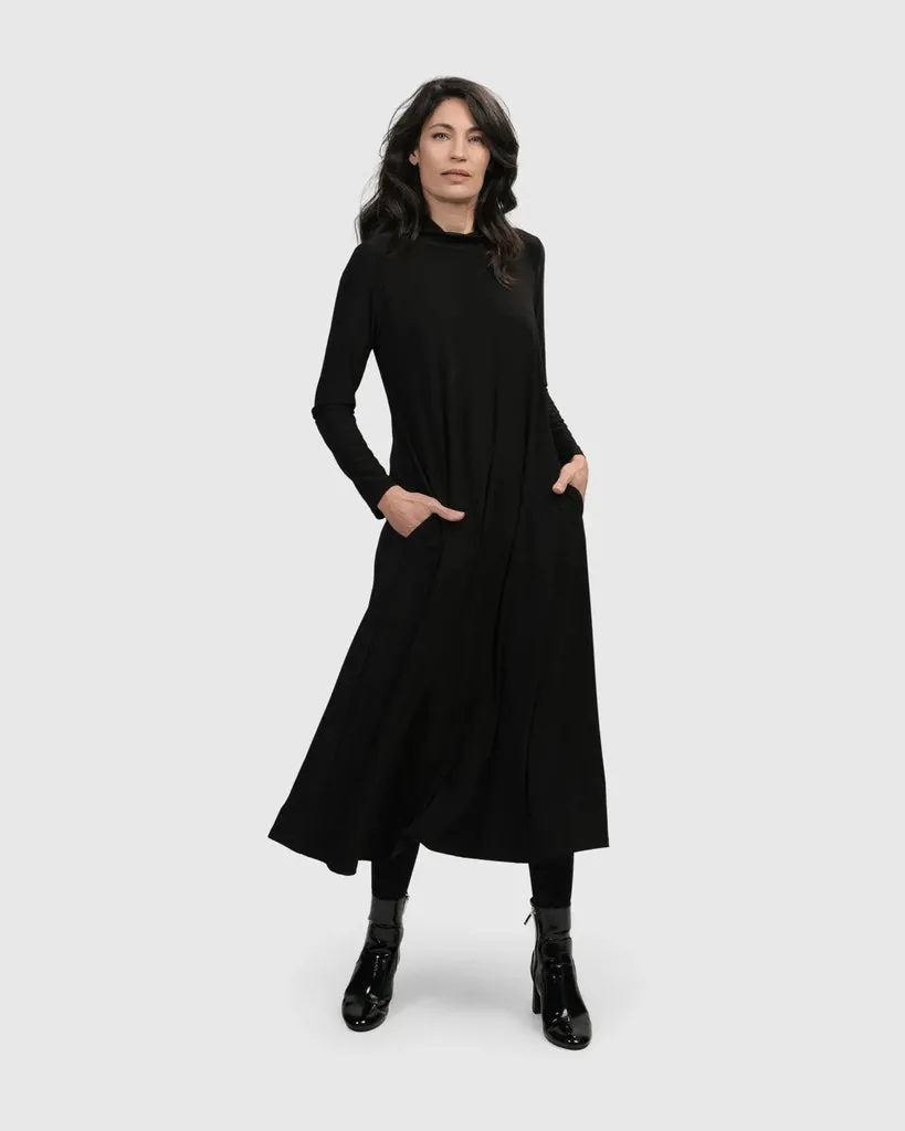 alembika-essential-a-line-dress-black-midi-a-linien-kleid-schwarz image 1
