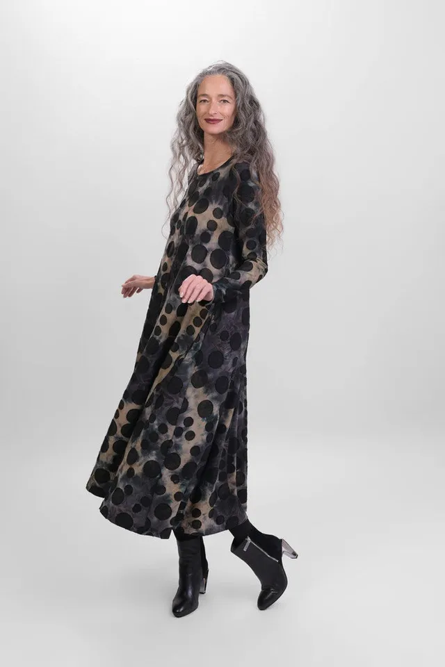 alembika-echo-maxi-kleid-coffee-jacquard image 1