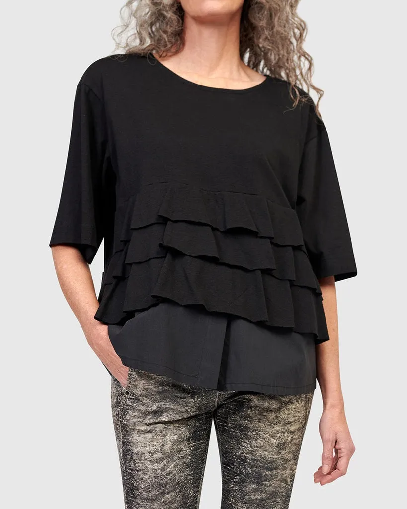 alembika-urban-reykjavik-ruffle-tee-in-schwarz image 1
