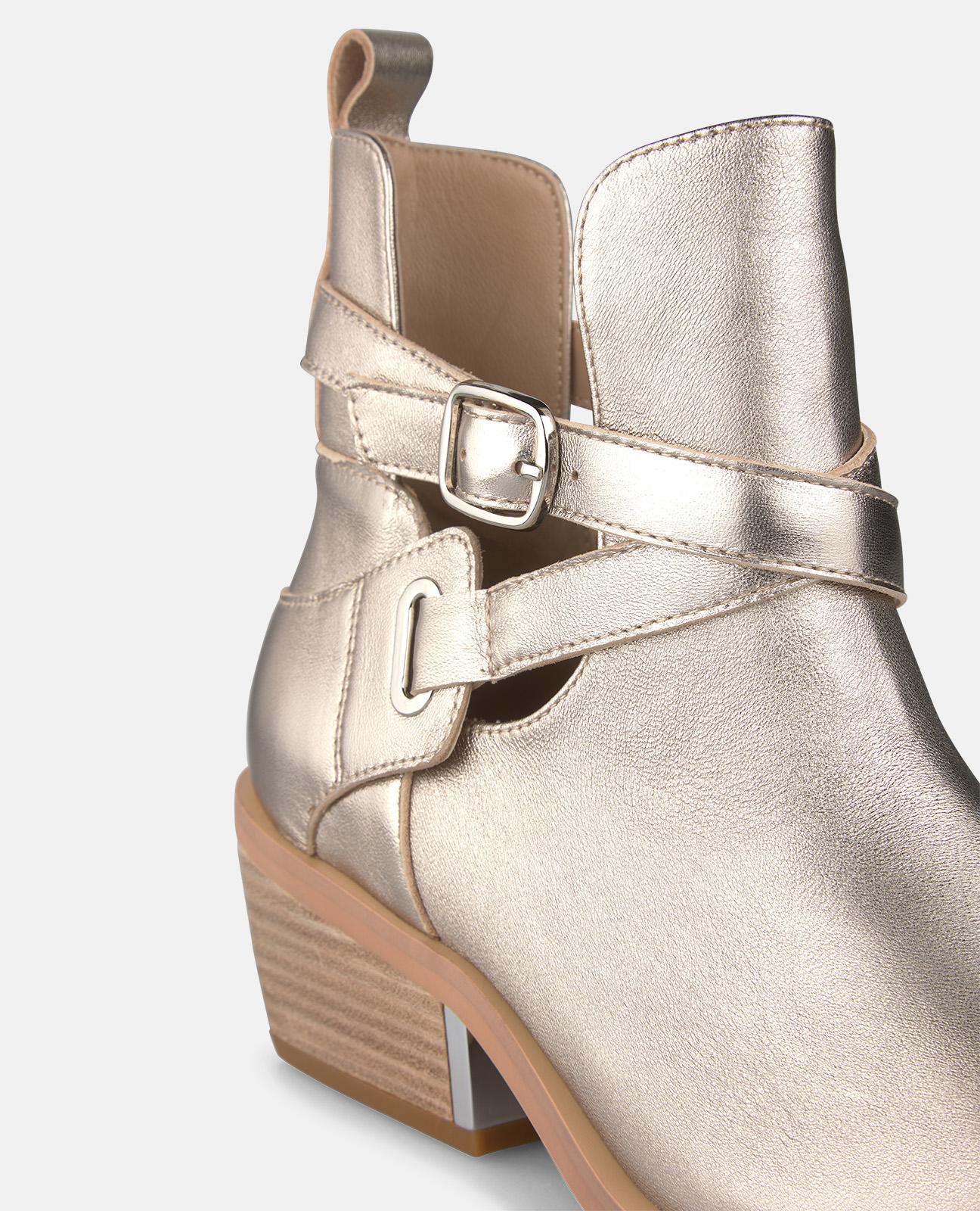 alma-en-pena-riemen-stiefelette-bronze-metallic-5-cm-blockabsatz image 4