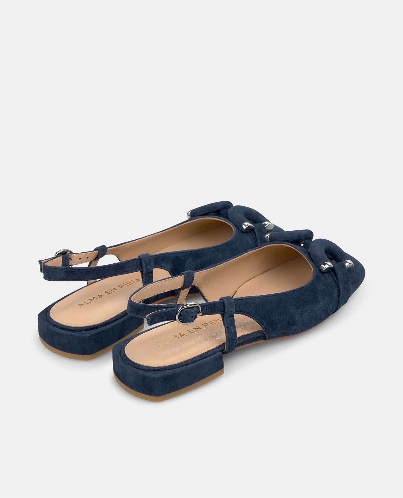 alma-en-pena-ballerina-flachschuh-mit-steigb-gel-blau-2-cm image 3