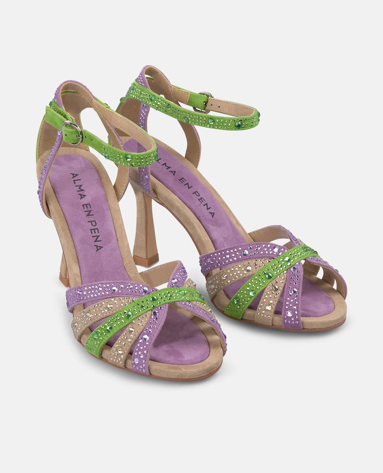 alma-en-pena-sandale-mit-absatz-multicolor-riemchen-9-cm-violett image 2