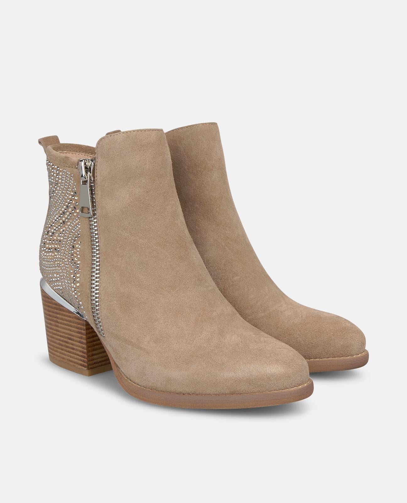alma-en-pena-stiefeletten-aus-veloursleder-mit-strass-blockabsatz-7-5-cm-vis-n image 2