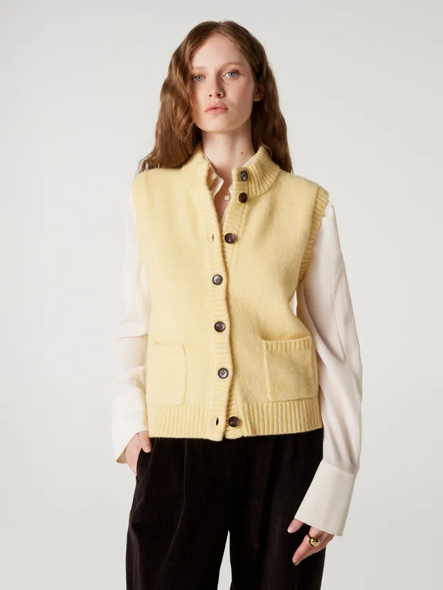 absolut-alanis-weste-aus-wolle-und-baumwolle-light-yellow image 1
