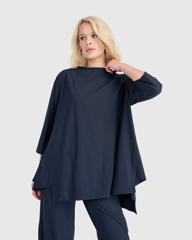 alembika-essential-tekbika-trapeze-top-tunika-midnight image 1