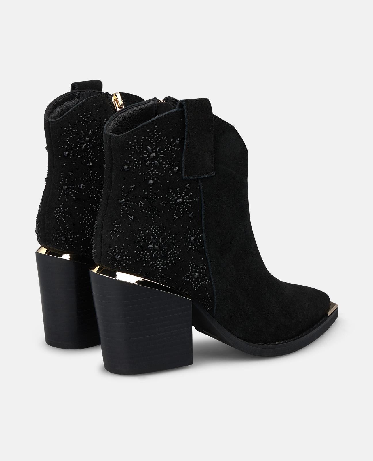 alma-en-pena-zip-up-stiefeletten-schwarz-mit-strass-blumen-7-5-cm image 3