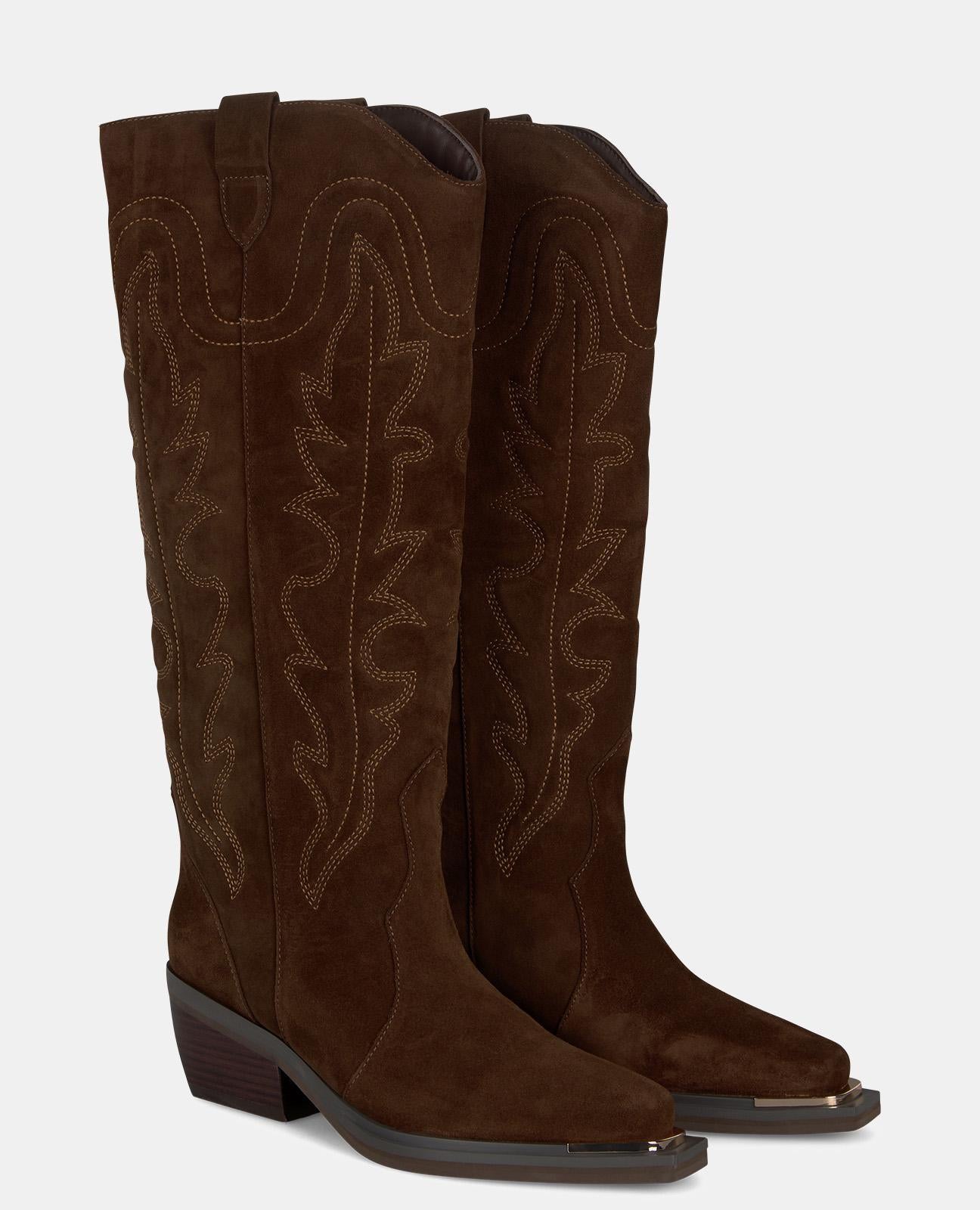 alma-en-pena-alfa-52536-cowboy-stiefel-mit-stickerei-camel-leder-6-cm-41-cm-scha image 2