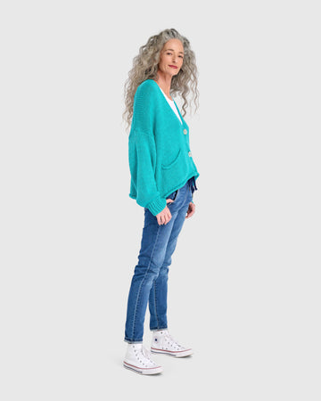 alembika-simply-slouchy-cardigan-strickjacke-t-rkis image 5