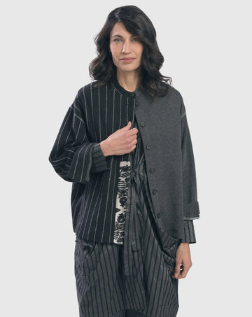 alembika-chalk-stripe-shirt-jacket-schwarz-hemdjacke image 6