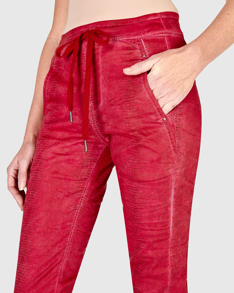 alembika-serpent-iconic-stretch-jeans-red-damen-mid-rise-slim-hose image 1