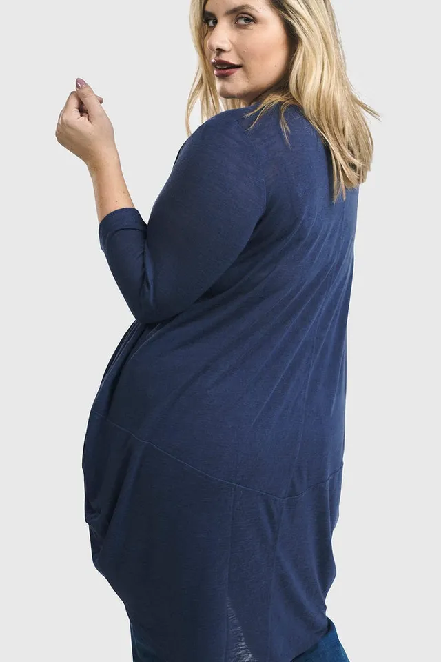 alembika-cocoon-tunic-top-soft-navy-tunika image 1