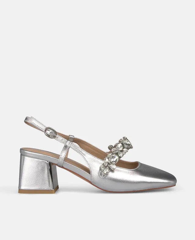 alma-en-pena-slip-on-pumps-silber-juwel-riemen-5-5-cm image 1