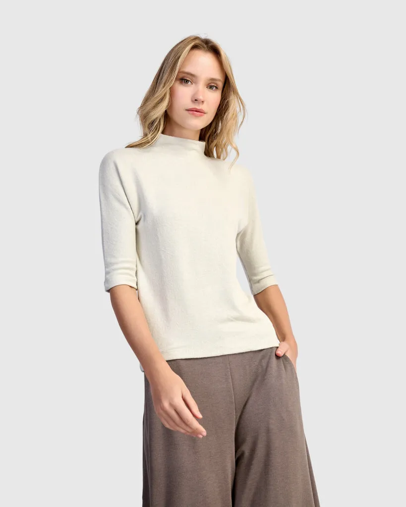 alembika-soft-knit-mockneck-shirt-cream image 1