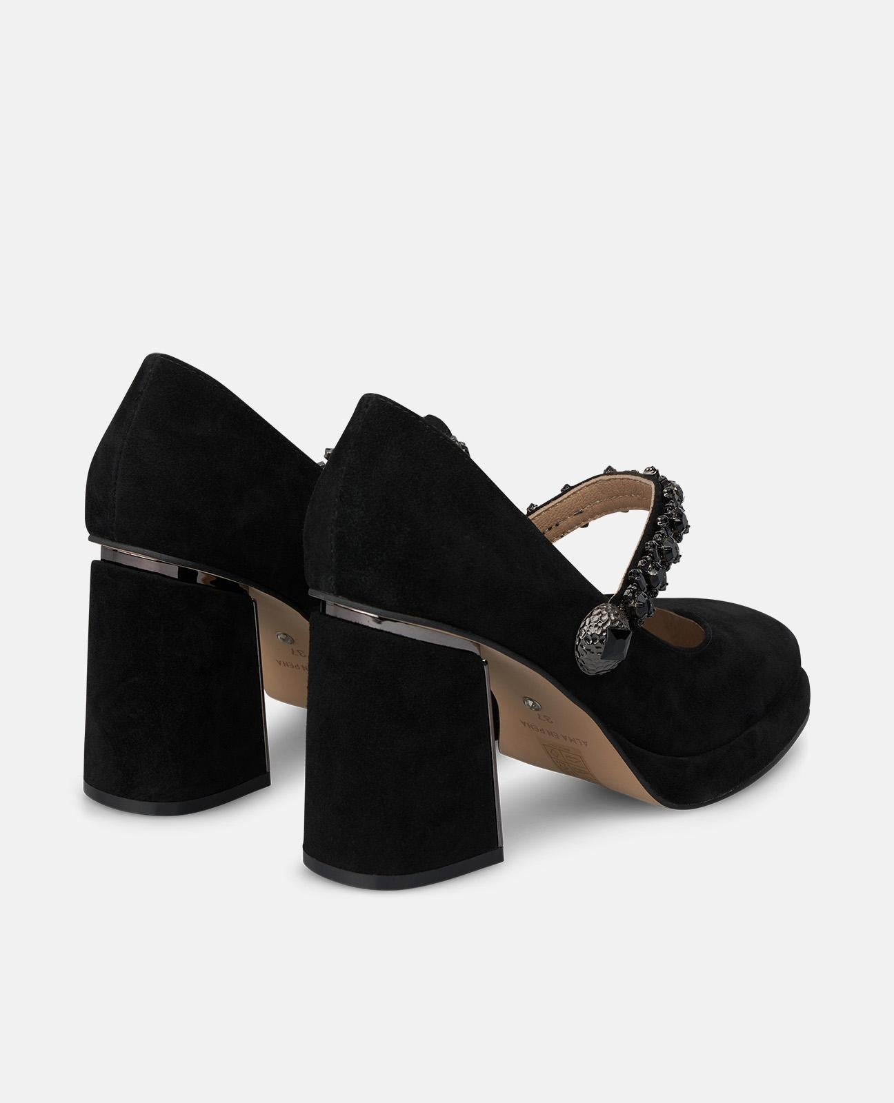 alma-en-pena-wide-fit-wildleder-pumps-schwarz-mit-blockabsatz-8-5-cm image 3