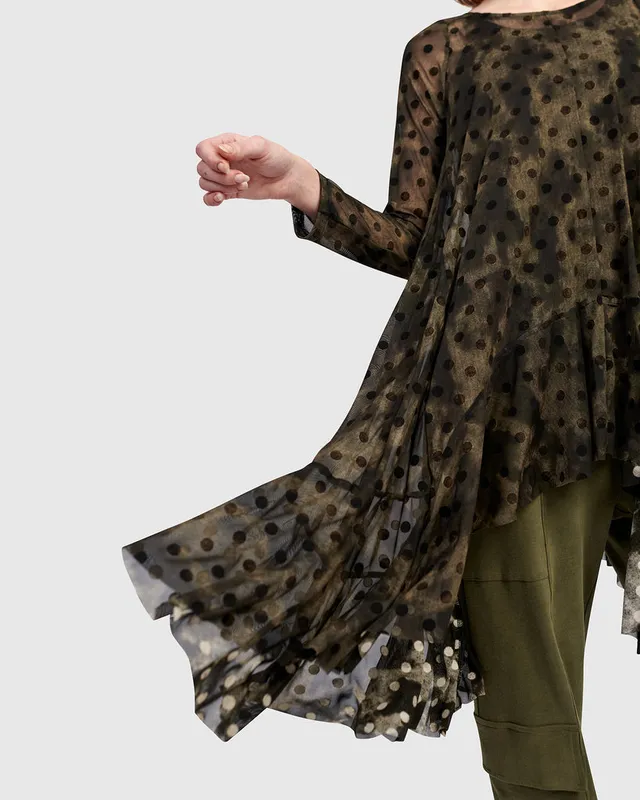 alembika-urban-clover-mesh-tunic-antique-a-linie-tunika-mit-slip image 1