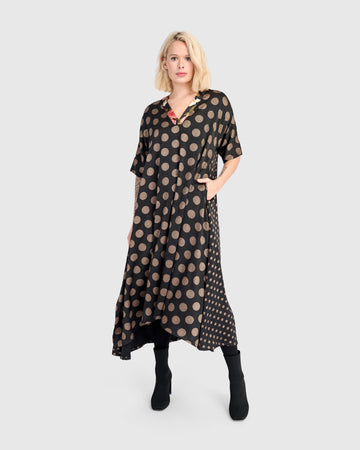 alembika-maison-a-linien-kleid-black-bronze-dots image 3