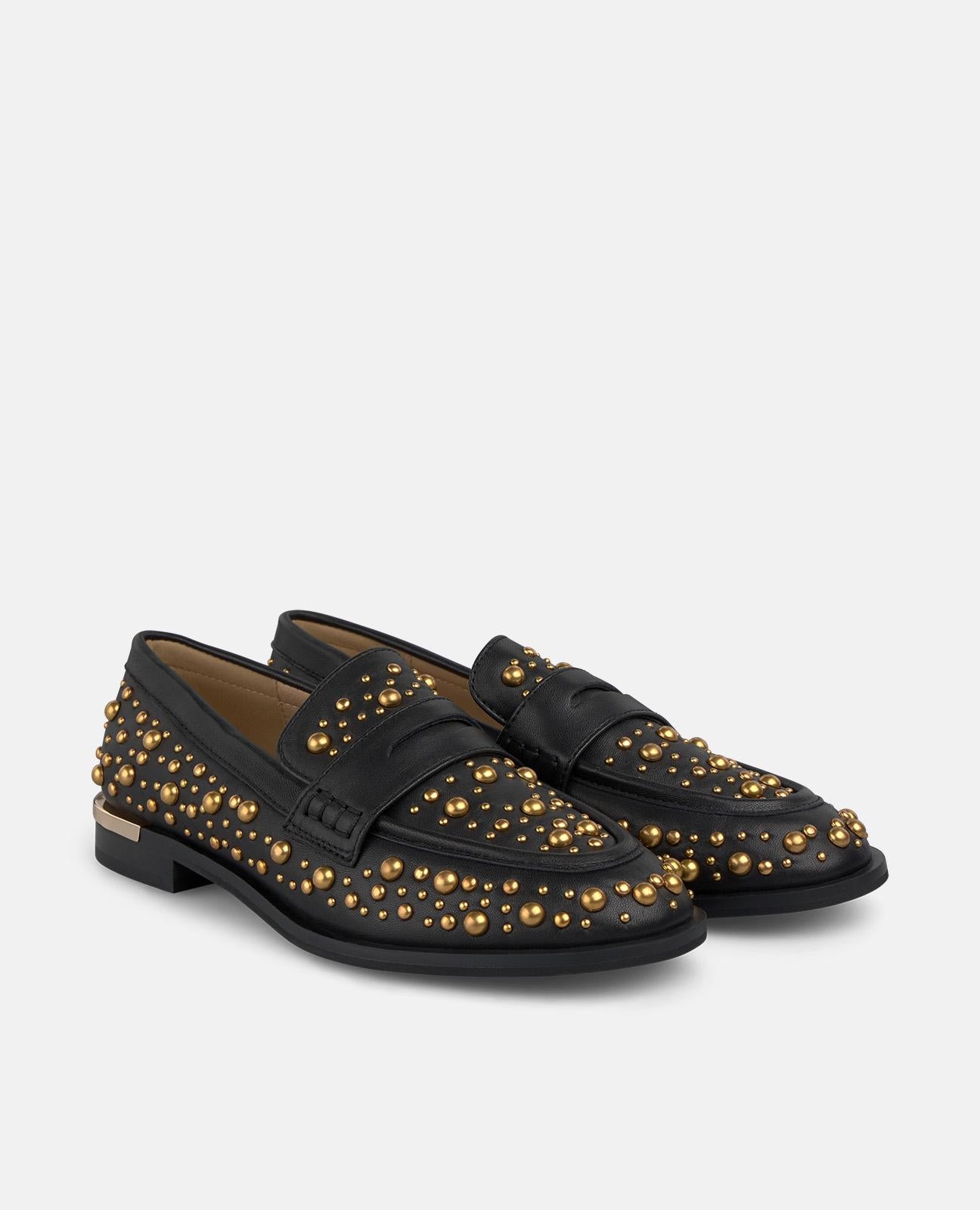 alma-en-pena-loafer-mit-strass-nieten-schwarze-slipper-2-5-cm image 2
