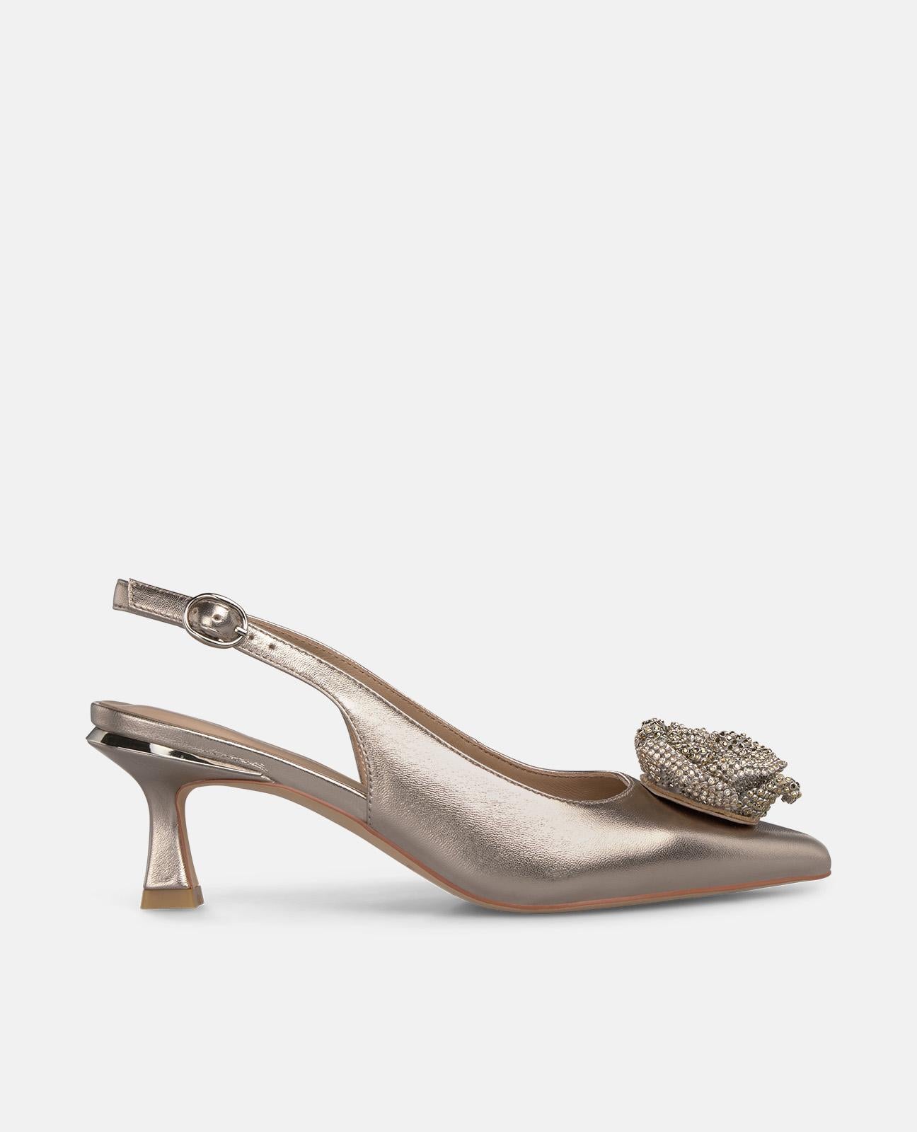 alma-en-pena-mini-slingback-bronze-mit-bl-te-spitzer-pumps-6-2-cm image 1