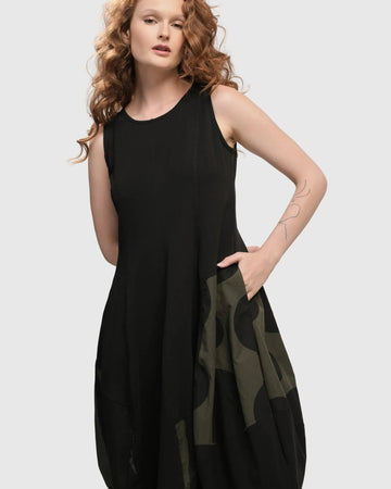 alembika-urban-sleeveless-cocoon-kleid-khaki image 2