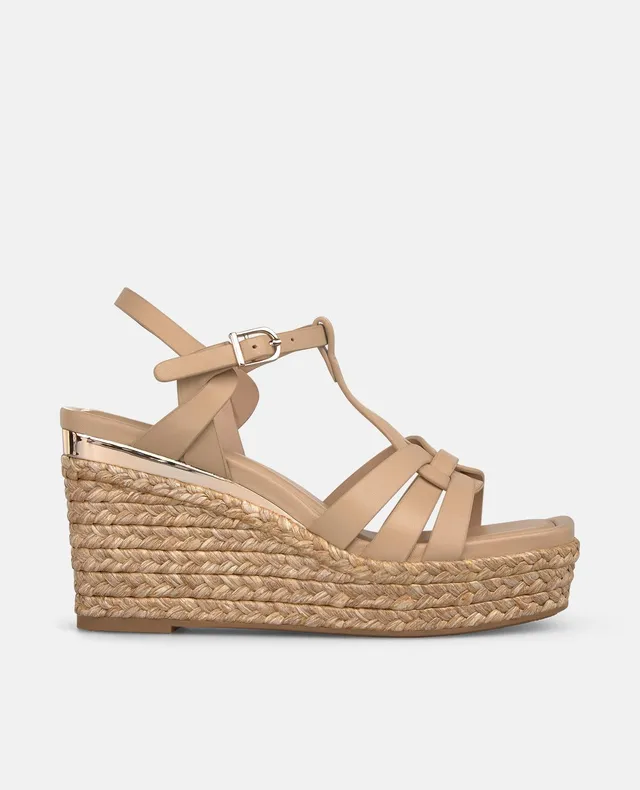 alma-en-pena-multiple-strap-esparto-wedge-keilsandalen-arena image 1