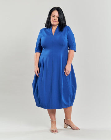 alembika-carla-cocoon-midi-dress-cobalt-damen-cocoon-kleid image 3