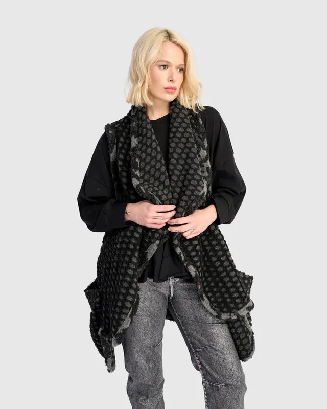 alembika-ashen-cozy-draped-vest-net image 1
