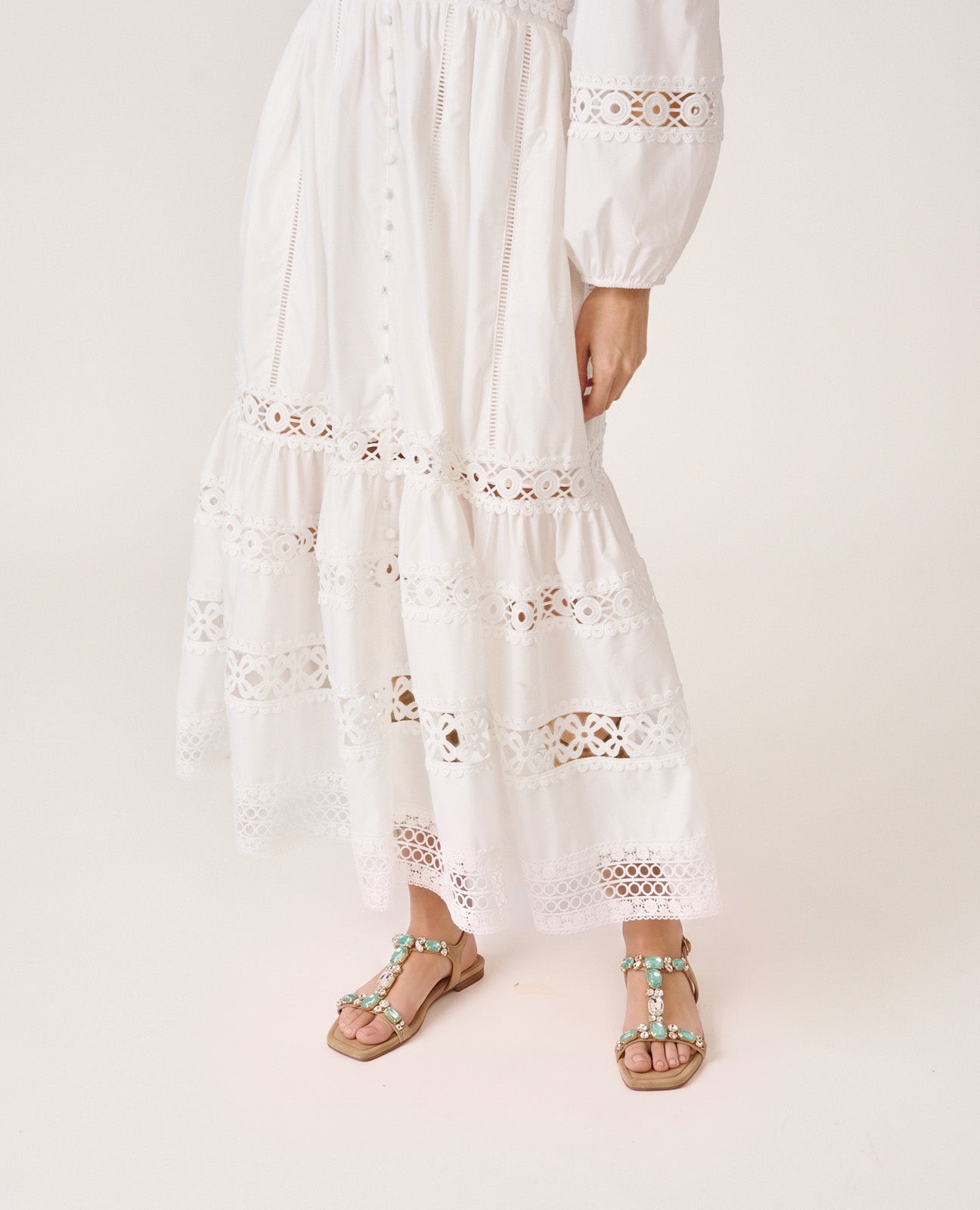 alma-en-pena-poplin-dress-midi-kleid-wei image 6