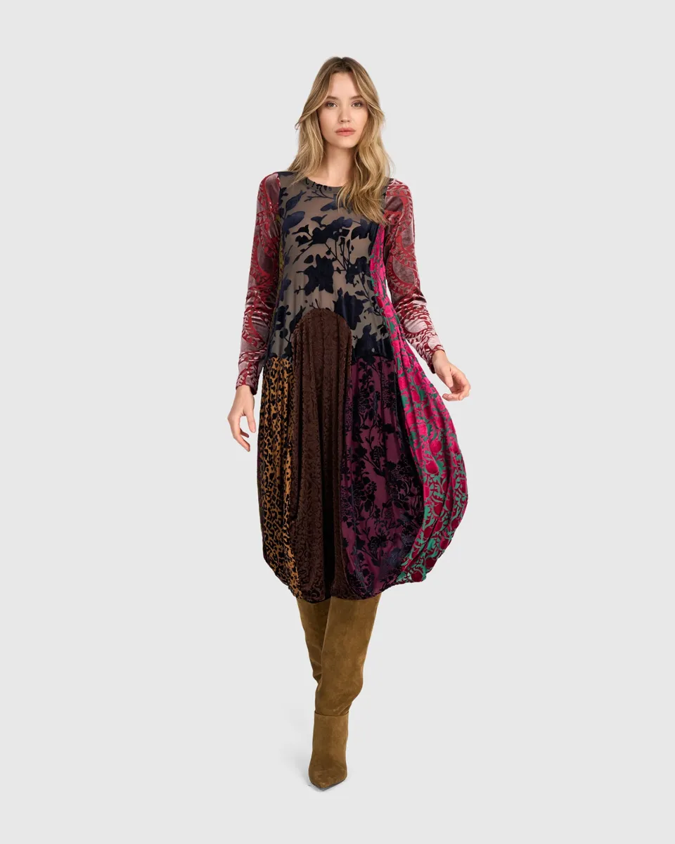 alembika-heirloom-crew-cocoon-kleid-jewel-multi image 1