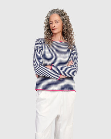 alembika-jolly-sweater-pullover-streifen-navy-wei-pink image 6
