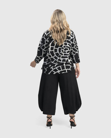 alembika-hypnotic-cutaway-boxy-top-damen-shirt-silver image 6