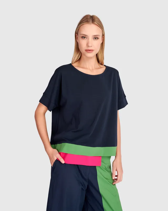 alembika-sorbet-tee-navy-multi image 1