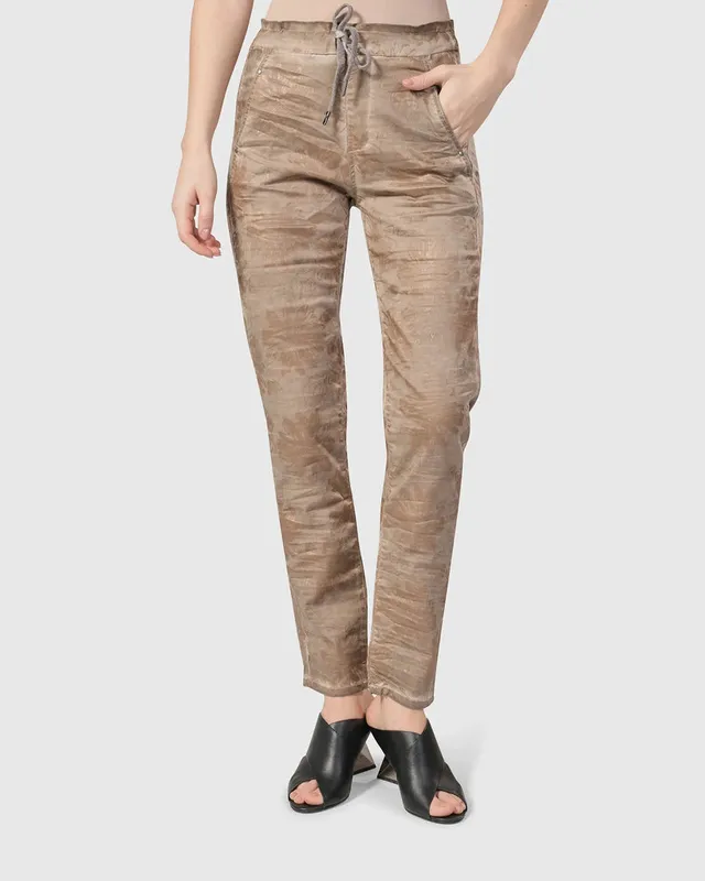 alembika-floral-iconic-stretch-jeans-damen-gold-wash image 1