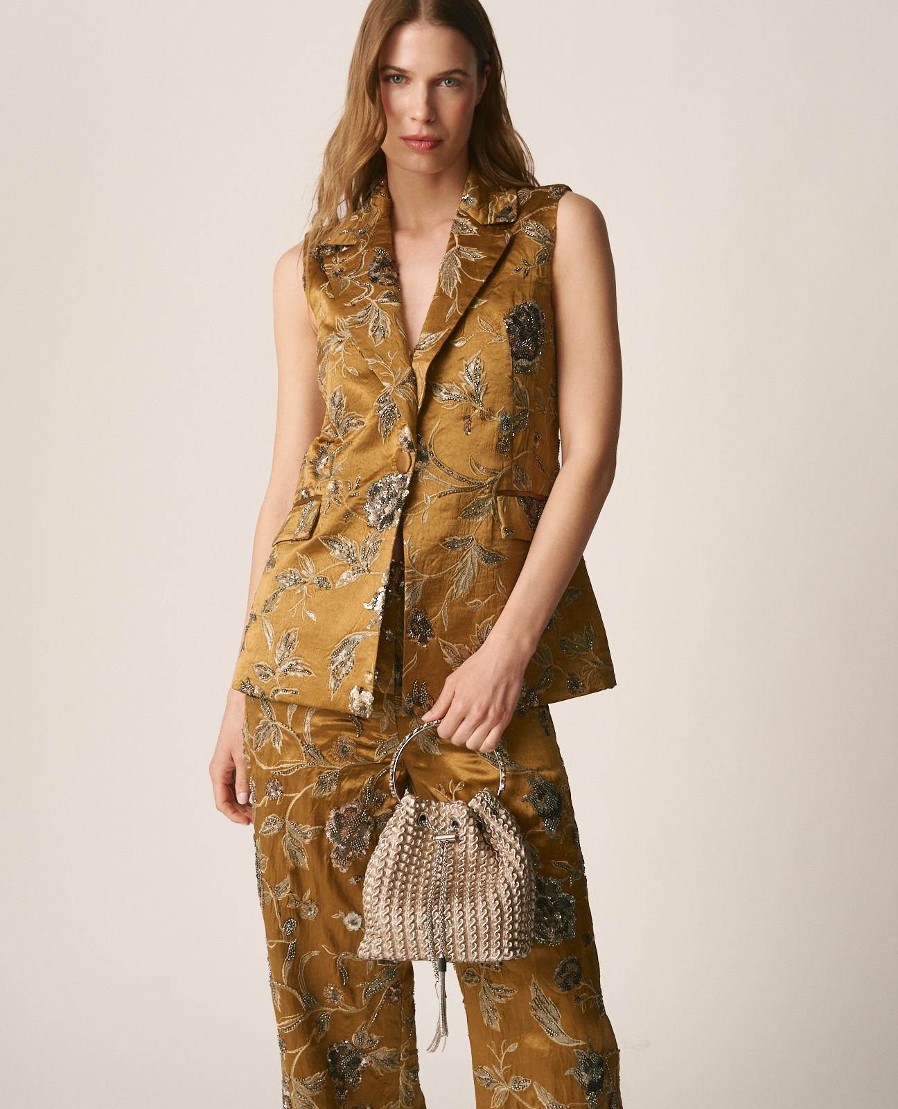 alma-en-pena-bowler-bag-clutch-bronze-leder-mit-strass-griff image 3