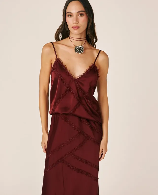 alma-en-pena-satin-lingerie-top-bordeaux-mit-spitze image 1